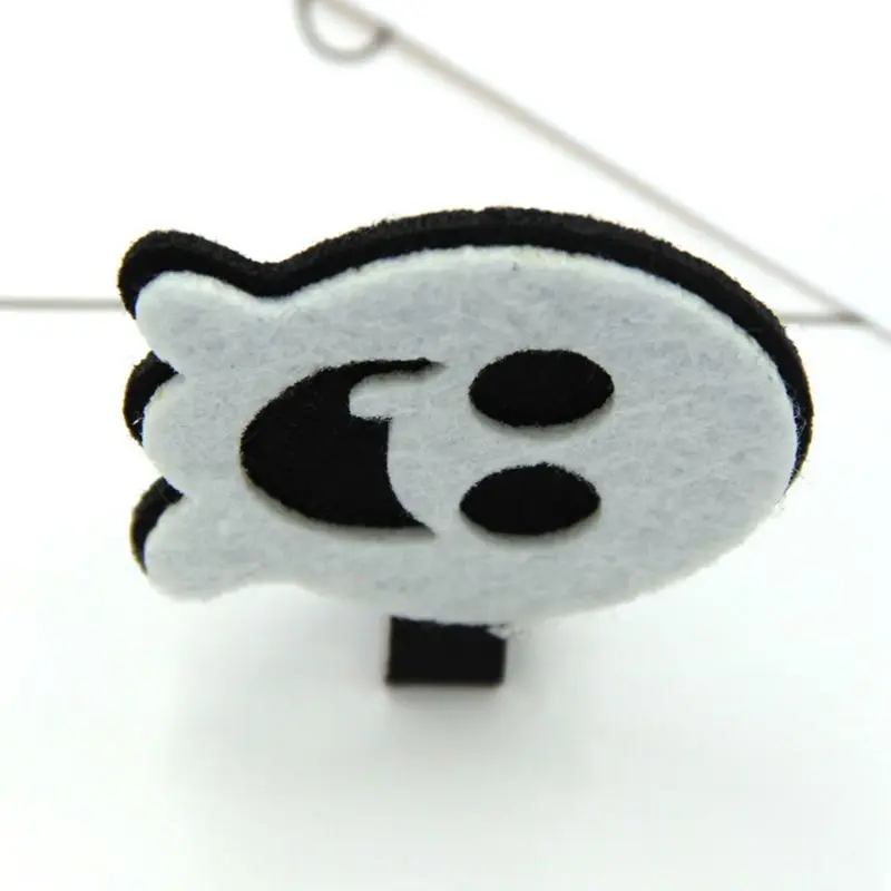 1 Set/6Pcs Boutique Cute Felt Ghost Hairpin Kawaii Halloween Party Hair Clip Headwear