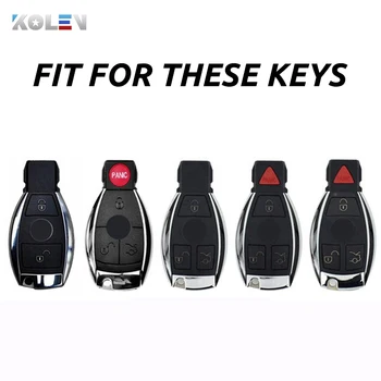 Placcatura TPU PC Car Remote Key Case Cover Shell per Mercedes Benz C A B G R Class W205 GLC GLA W204 W176 W203 W212 W463 W251 AMG - Placcatura TPU PC Car Remote Key Case Cover Shell per Mercedes Benz C A B