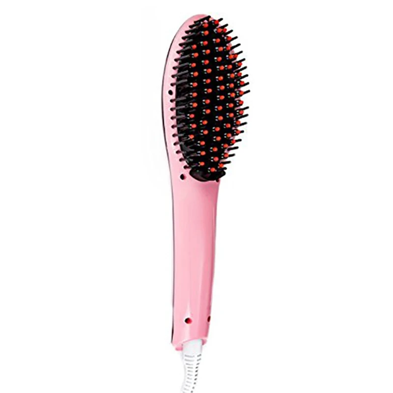 

Electric Hair Straightener Brush Ceramic Fast Heating Electric Brush Comb Irons Display Anti-Scald Effective Hair Comb