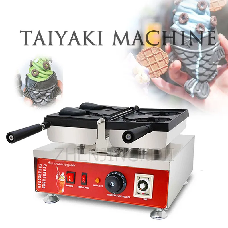 

Fish Cake Machine 220V/110V Waffle Maker Single Head Stainless Steel Japanese Taiyaki New Ice Cream Biscuits Scones Commercial