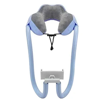 

2-in-1 U-Shaped Pillow with Gooseneck Phone Holder Multifunction Pillow and Cell Phone Mount P7Ding