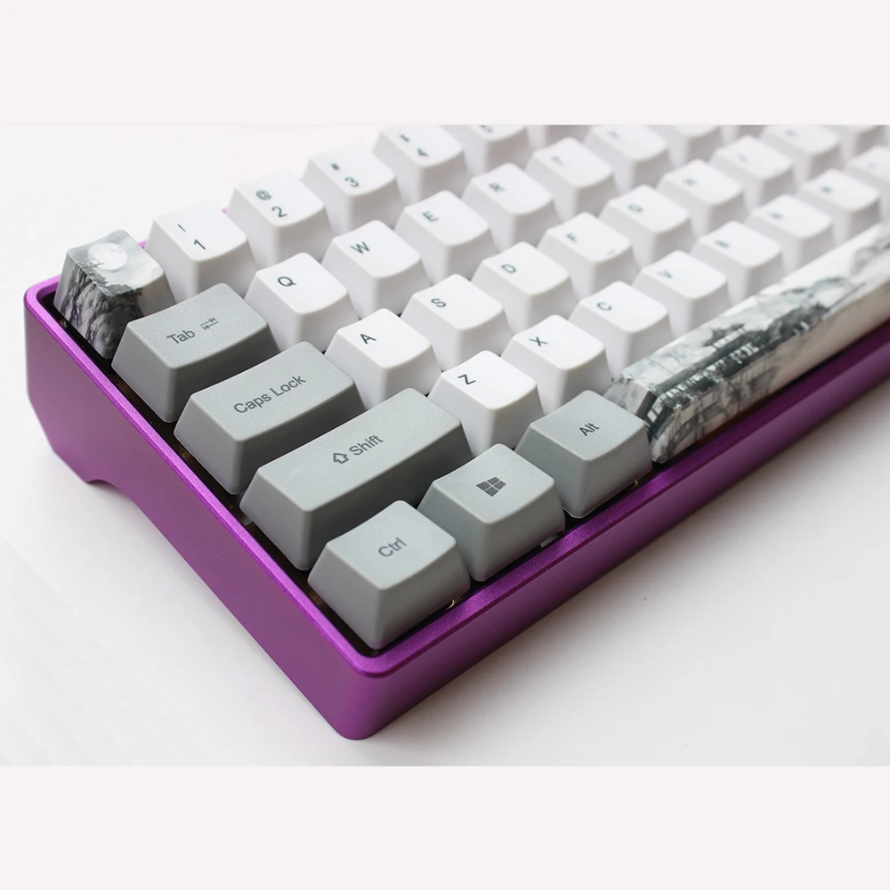 NPKC высокопрофильная CNC анодированная алюминиевая клавиатура DIY для 60%