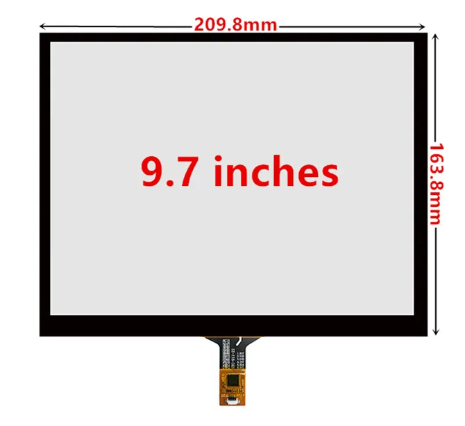 9.7 inch 209mm*163mm For TM097TDH02 G04 LP097QX1 LP097QX2 Capacitive Digitizer Touch Screen Panel Glass USB Driver Board