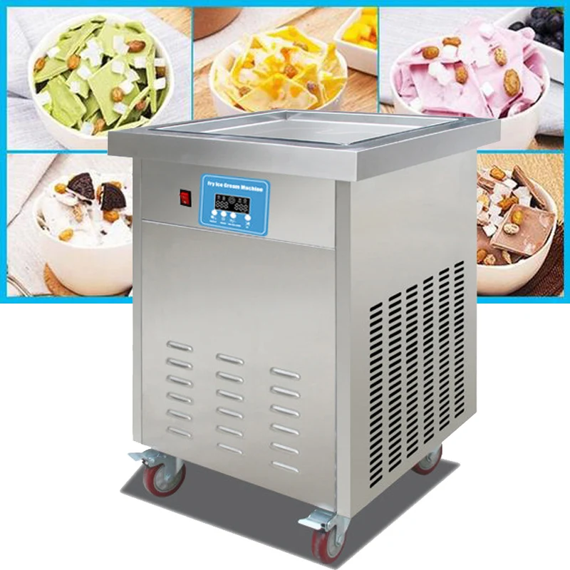 Hot Single Pan Fried Ice Cream Roll Machine Fry Ice Cream Machine