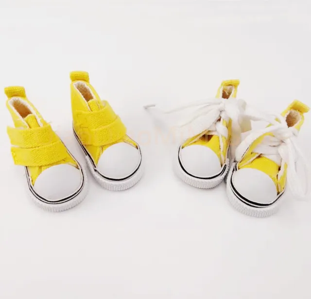 Adollya BJD Doll Accessories 5cm Shoes High Top Canvas Sneakers Fashion Casual Shoes for Doll BJD Suitable for 1/6 Dolls 5