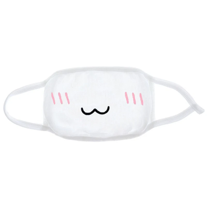 Fashion Expression Mouth Mask Anime Cotton Mouth Mask Unisex Mask Mouth-muffle Dustproof Respirator Cute Anti-Dust Mouth Covers - Color: Gray