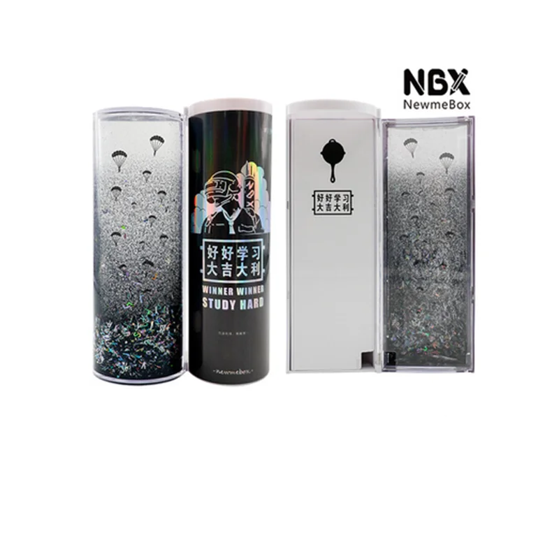 

NBX newmebox China's most popular pen box creative school pencil cases with calculator glasses stationery.Students to use Black
