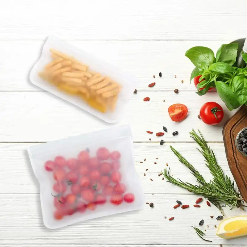 10 шт. силиконовые контейнеры для хранения пищевых продуктов PEVA герметичные контейнеры многоразовые стоьте вверх молния закрывайте мешок чашки свежий мешок для хранения продуктов
