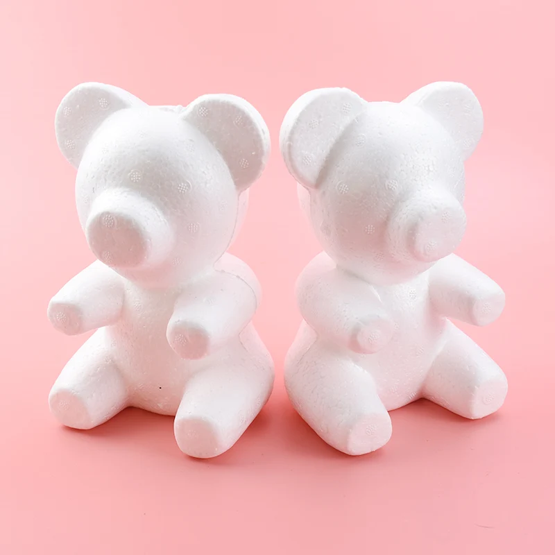 1pcs 20cm/30cm Artificial Flowers Foam Teddy Bear of Roses Mold DIY Gifts Polystyrene Styrofoam Wedding Valentine's Day Present