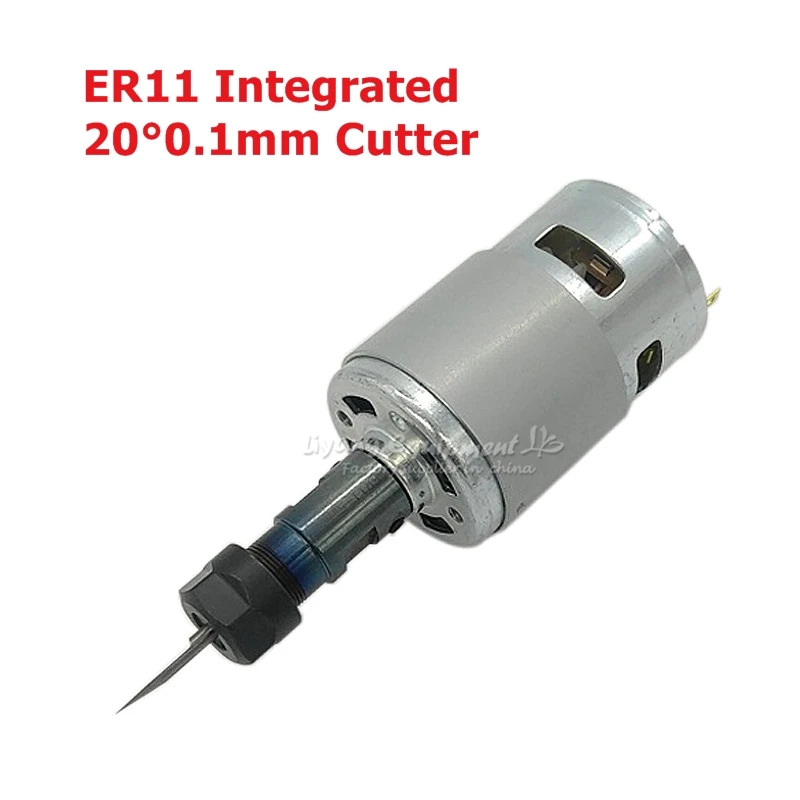 Desktop mini cnc spindle 120W 67mm length diameter 44mm with ER11 collet cutter 1 pc kit