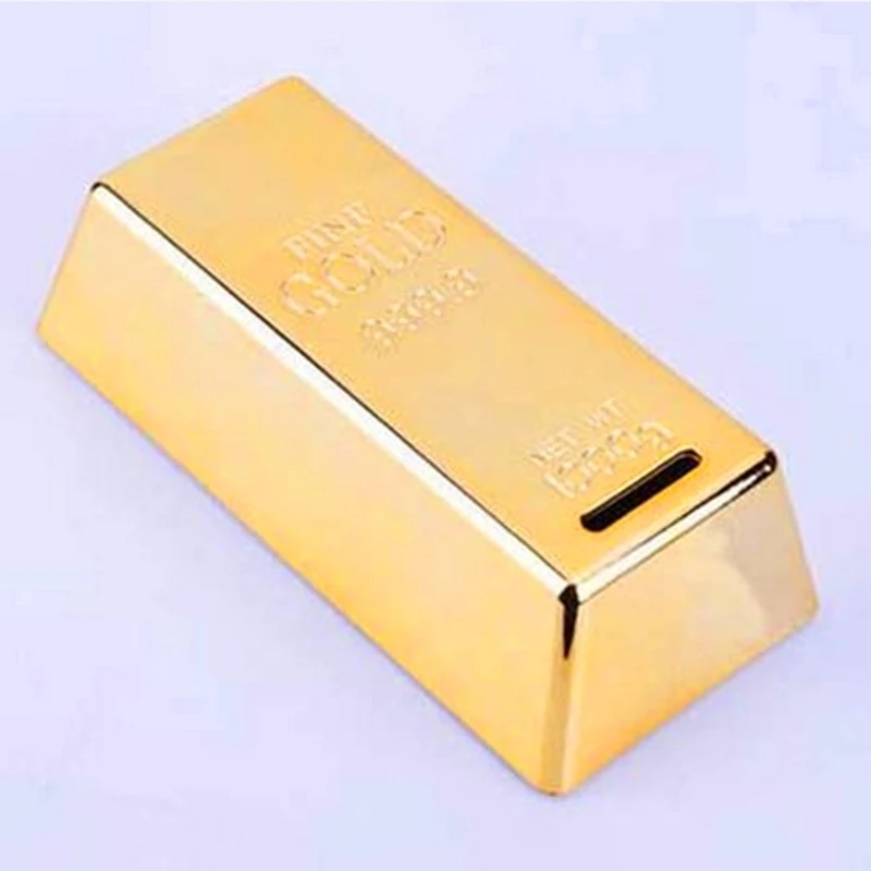 ABS пластиковая денежная Копилка банка золото Bullion кирпич монета денежная Копилка чехол для детей подарки на день рождения орнамент