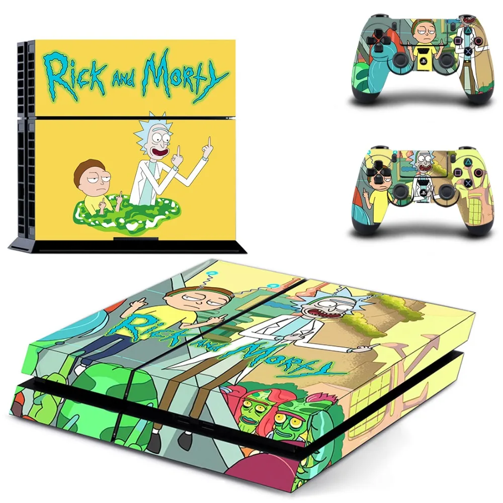 Наклейка для PS4 наклейка Rick and Morty для playstation 4 консоль и контроллеры виниловая игровая станция 4 наклейка для PS4 s Наклейка s