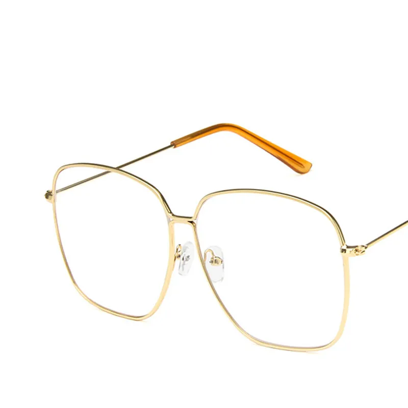 LeonLion Модные металлические женские солнцезащитные очки зеркальные классические большие рамки ретро уличные очки для путешествий Oculos De Sol UV400 - Цвет линз: Gold