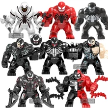 Большой размер Venom Carnage Бэтмен Халк танос калл Человек-паук Железный человек фигурка модель строительные блоки Набор кирпичей игрушки для детей