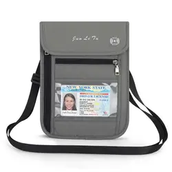 15 шт./лот, унисекс, RFID Блокировка, чехол для денег, для путешествий, паспорта, ID карты, держатель для телефона, для шеи, кошелек, сумка