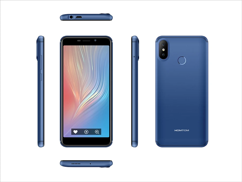 HOMTOM C2 5," 18:9 HD+ 4G смартфон Android 8,1 четырехъядерный 2 Гб ОЗУ 16 Гб ПЗУ мобильный телефон с функцией распознавания лица 3000 мАч