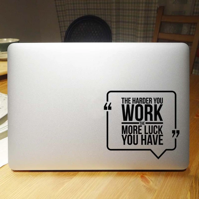 Inspiration Work Quote Laptop Sticker for Macbook Air Pro 14 16