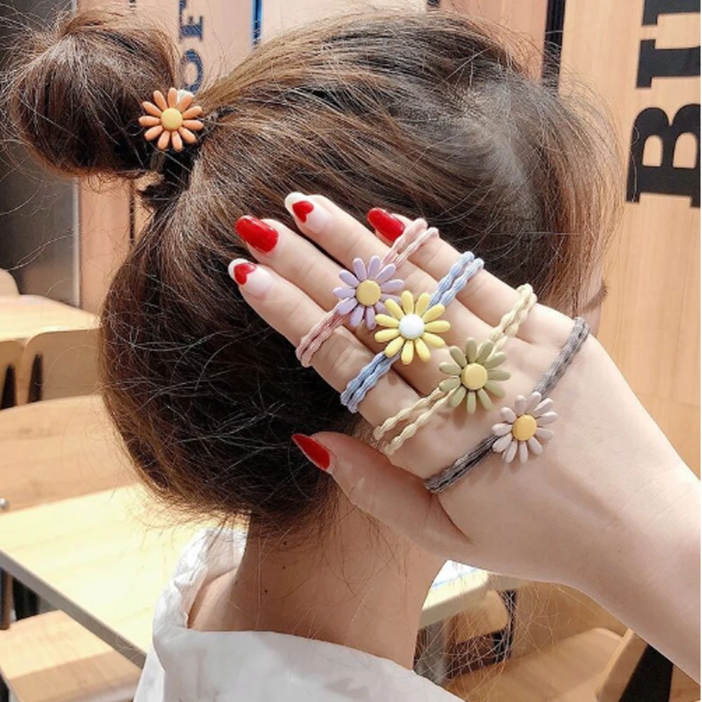 

2020 Korean version of the head rope Female Rubber Band Hair RingBracelet Dual-use Simple Set Leather Cover