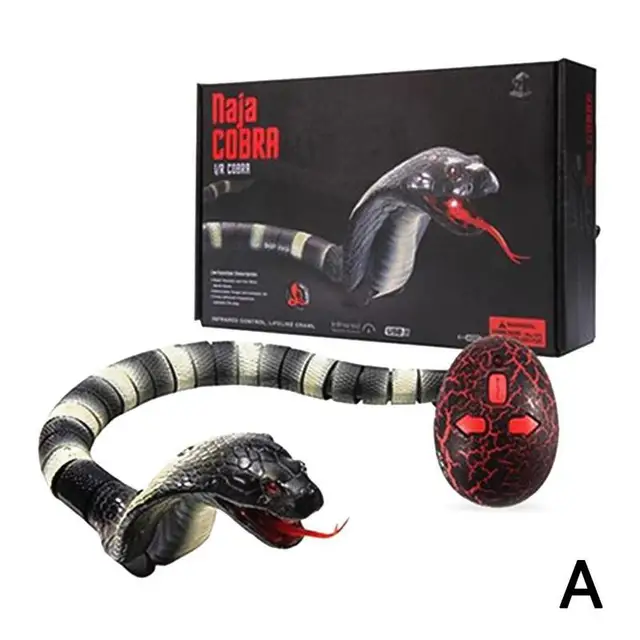 RC Snake Toy Electric Trick Infrared Remote Control Simulation Animal Model Toy Remote Control Toy Spoof Giftswhite