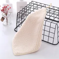 Pineapplet Coral Fleece Kitchen Towel Strong Absorption Pineapple Coral Velvet Washing Room Handkerchief Hand Towel 25x25cm 4