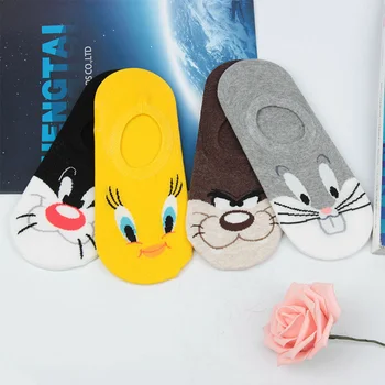 

Women Thin Sock Lovely Ladies Cartoon Duck Socks Colorful Unisex Ankle Casual Cotton Sox Girls Spring Summer Trendy Skarpetki