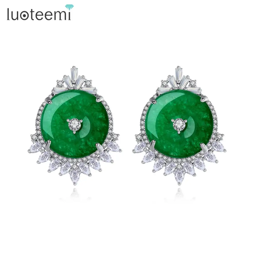 LUOTEEMI новый дизайн привлекательный серьги-гвоздики для женщин Высокое качество AAA