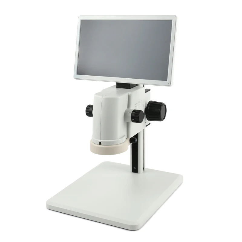 연속 줌 110X FHD 1080P 11.6 LCD 모니터 Microscopio Lab 디지털 비디오 현미경 카메라 키트 측정 현미경 세트