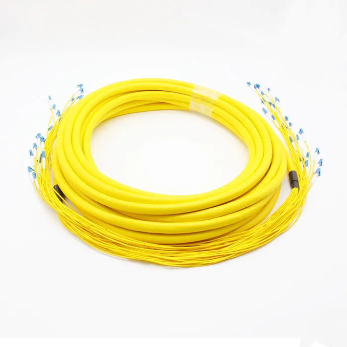 

LC-LC 24 Fibers Single Mode Pre-Terminated Assembly, Staggered 2.0mm Breakout Fiber Optic Patch Cable