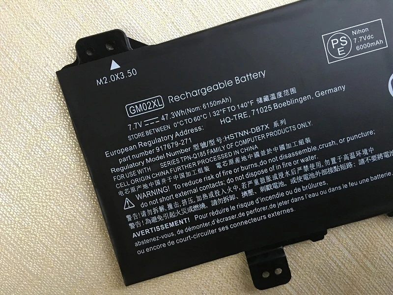 HP Genuine GB02XL Chromebook Battery – 7.7V 47.3Wh, L42583-005, Open Box Pull From New Laptop