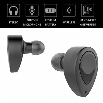 

Sweatproof Earbuds True Wireless Headphones Stereo Sound Headsets Sweatproof Earphones with Portable Charging Case