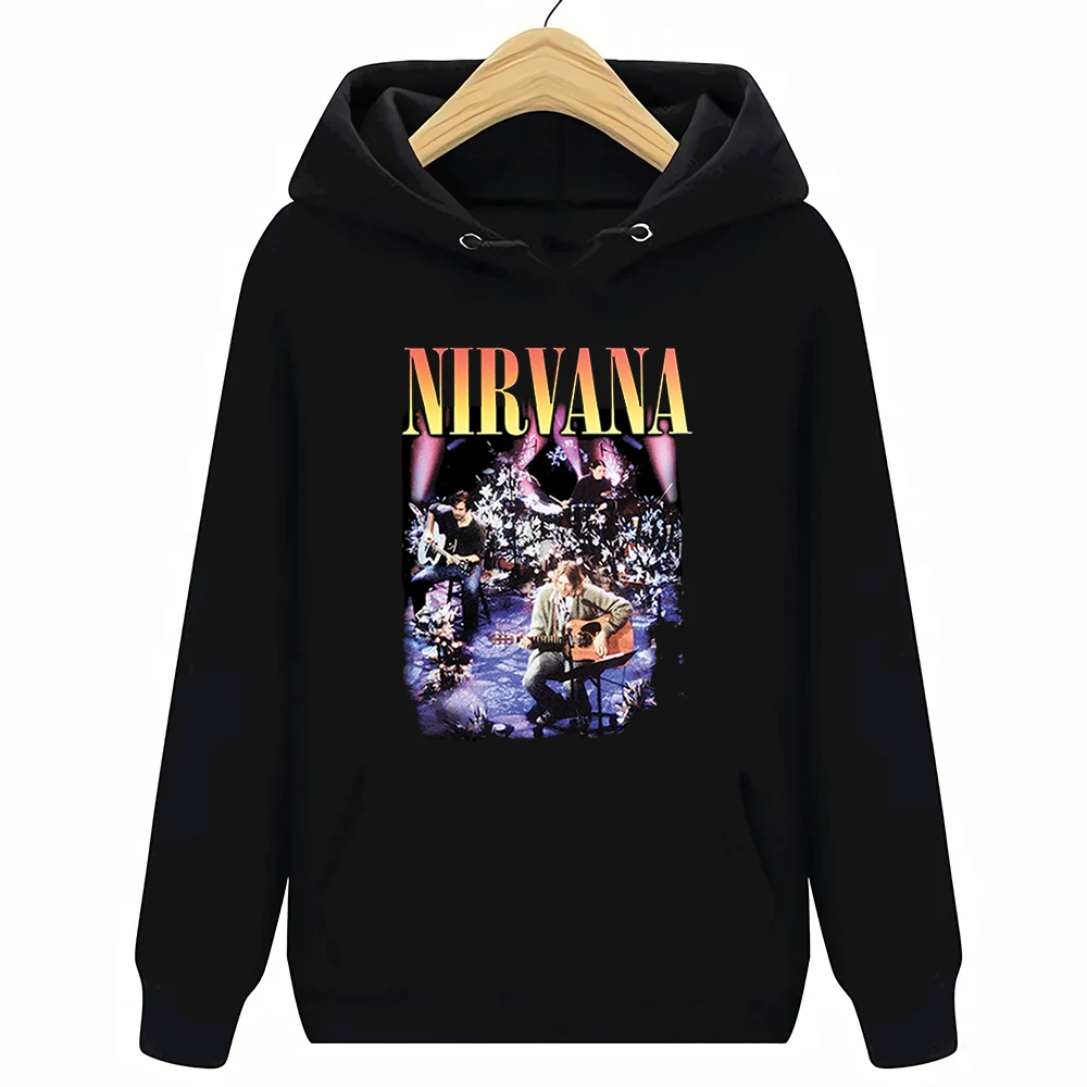 Черный NIRVANA-MTV UNPLUGGED-Официальный толстовки - Цвет: Черный