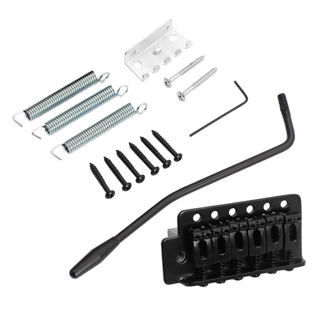 Left Handed Tremolo Bridge Black Electric Guitar Bridge Metal Replacement