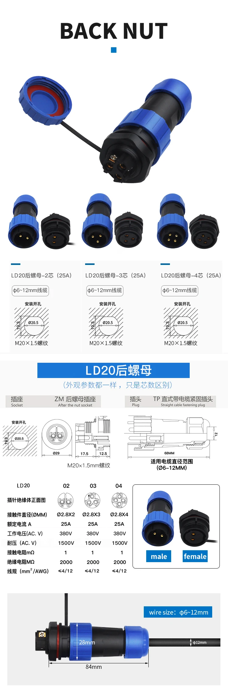 航空插头LD20螺丝型EN_10