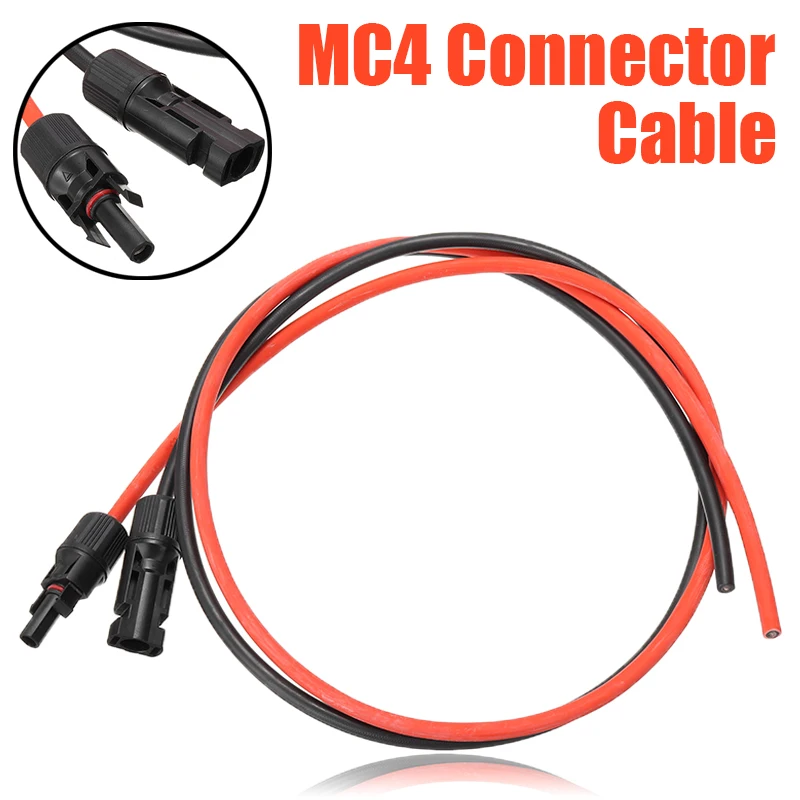 

1m 4mm Solar Panel MC4 Connector Cable Male/Female Wire Extension Connect Branch DC 1000V