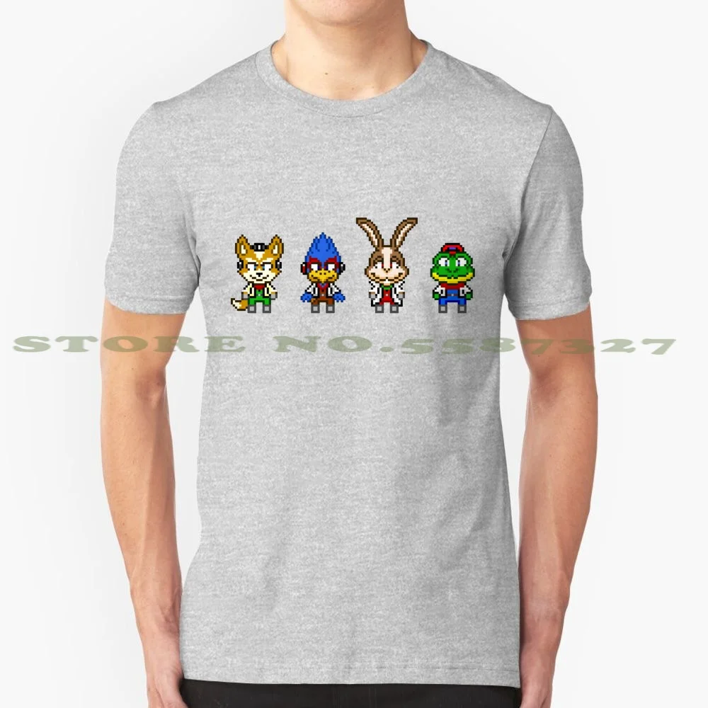 Star Fox Team Mini Pixel Cool Design Trendy T-Shirt Tee Star Fox Logo Retro N64 Starfox Snes Gamecube Adventure