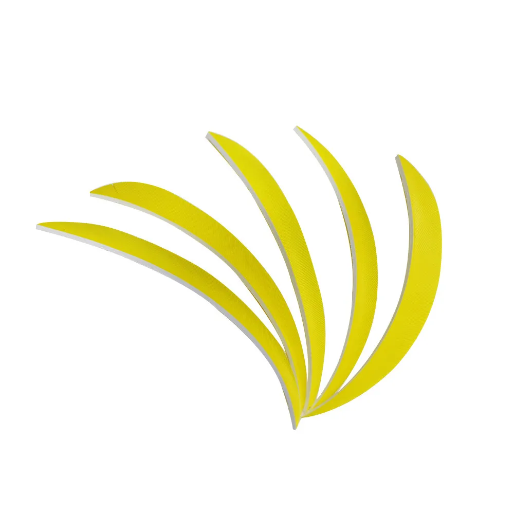 yellow 60 pcs 60 шт., 5 дюймов, турецкие перья, левое крыло, 8 цветов, стрела, для броудхеда, настоящее перо, капля воды, для охоты, стрельбы из лука, натуральный - Цвет: yellow 60 pcs