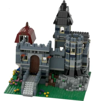 

1184 pcs Buildmoc-37994 Blue Castle Alternate Build Movie Magic Castle School set 10218 Compatible lepingLYS Toys Kids Gifts