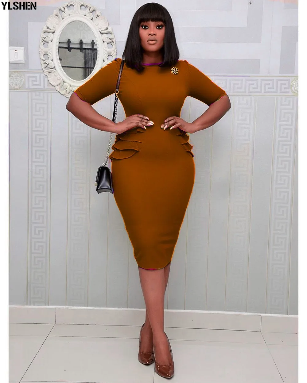 African Dresses for Women Dashiki Robe Africaine Femme 2020 Ankara African Clothes Slim Evening Party Dress Clothing Plus Size 13