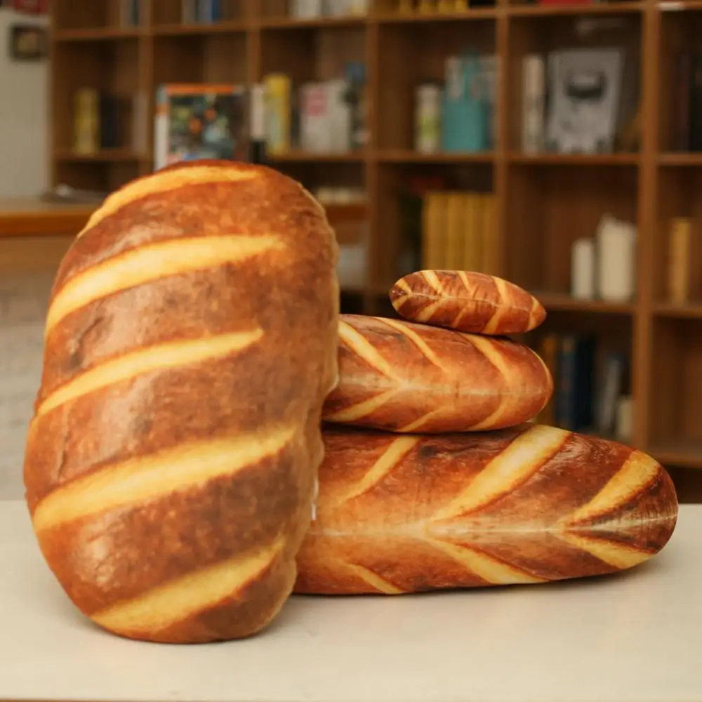 

New 3D printing simulation butter bread Plush Cushion Office home back lumbar pillow Creative fun toy gifts