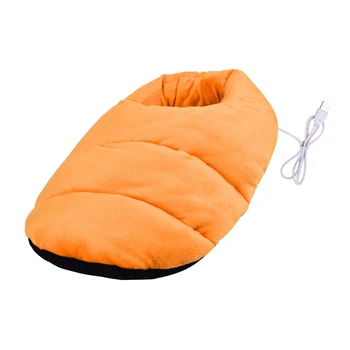 

Dormitory Heater Non Slip Room Office Washable Heating Shoes USB Charging Home Soft Electric Foot Warmer Gift Winter