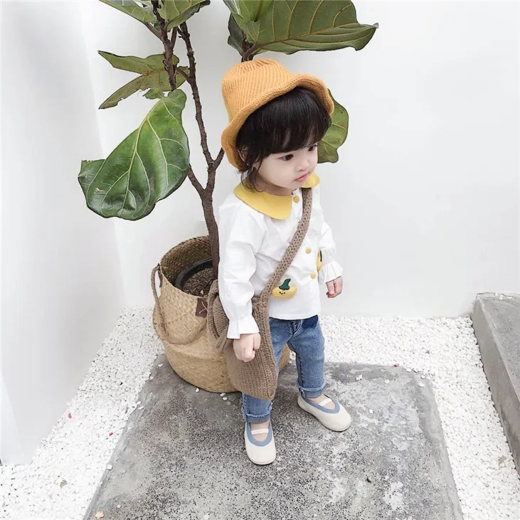 Special Section Rebate Does Not Change Cy-2910 Spring Korean-style-Year-Old Baby Girls Childrenswear Pocket Shirt Recruit