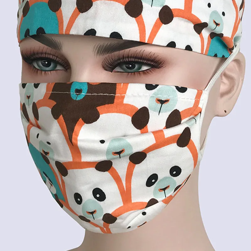 Хлопок ПЭТ Больничная для операционной маски мультфильм печать медицинская хирургическая докторская маска стоматологическая клиника уход маска Аксессуары для медсестер - Цвет: mask