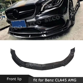 

For W117 CLA Class Car Racing Carbon Fiber Front Bumper Lip Spoiler for Mercedes Benz CLA200 CLA250 CLA45 AMG B Style 2016-2018