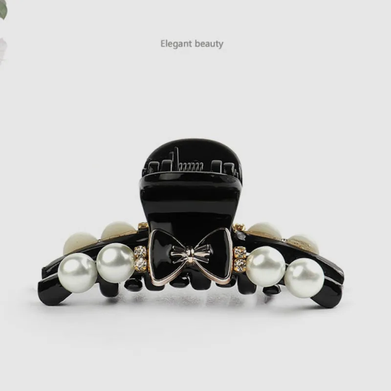

free shipping bow pearl Korean air Claw Clips for girls Women Hair Barrette Hairpin Crab washface Hair Accessories Headwear