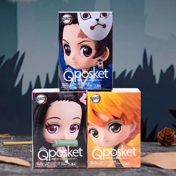 

3pcs/lot tQposket Demon Slayer Nezuko Zenitsu Tanjirou Giyuu Inosuke Action Figures Toys Kimetsu no Yaib