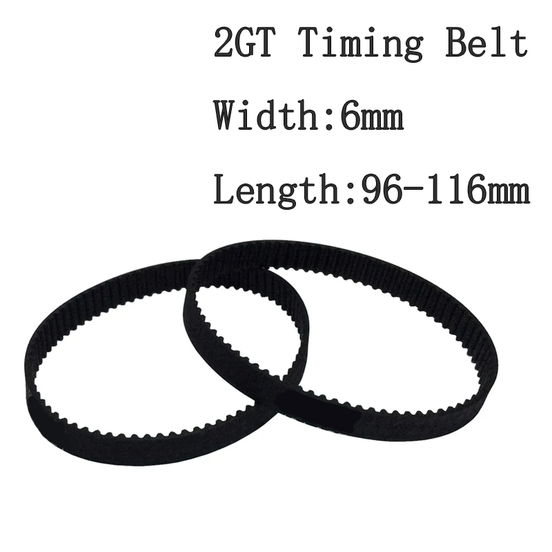 

2pcs/set 2GT Timing Belt Customization Closed Loop Gt2 Timing Belt Width 6mm Length 96-116mm 3D Printer Toothed Conveyor Belt