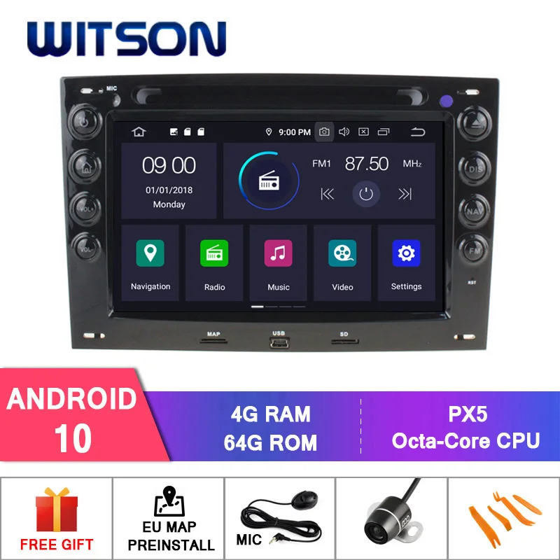 Автомобильный dvd-плеер WITSON на Android 10 0 с 4 Гб ОЗУ для RENAULT MEGANE 2003-2008 автомобильная
