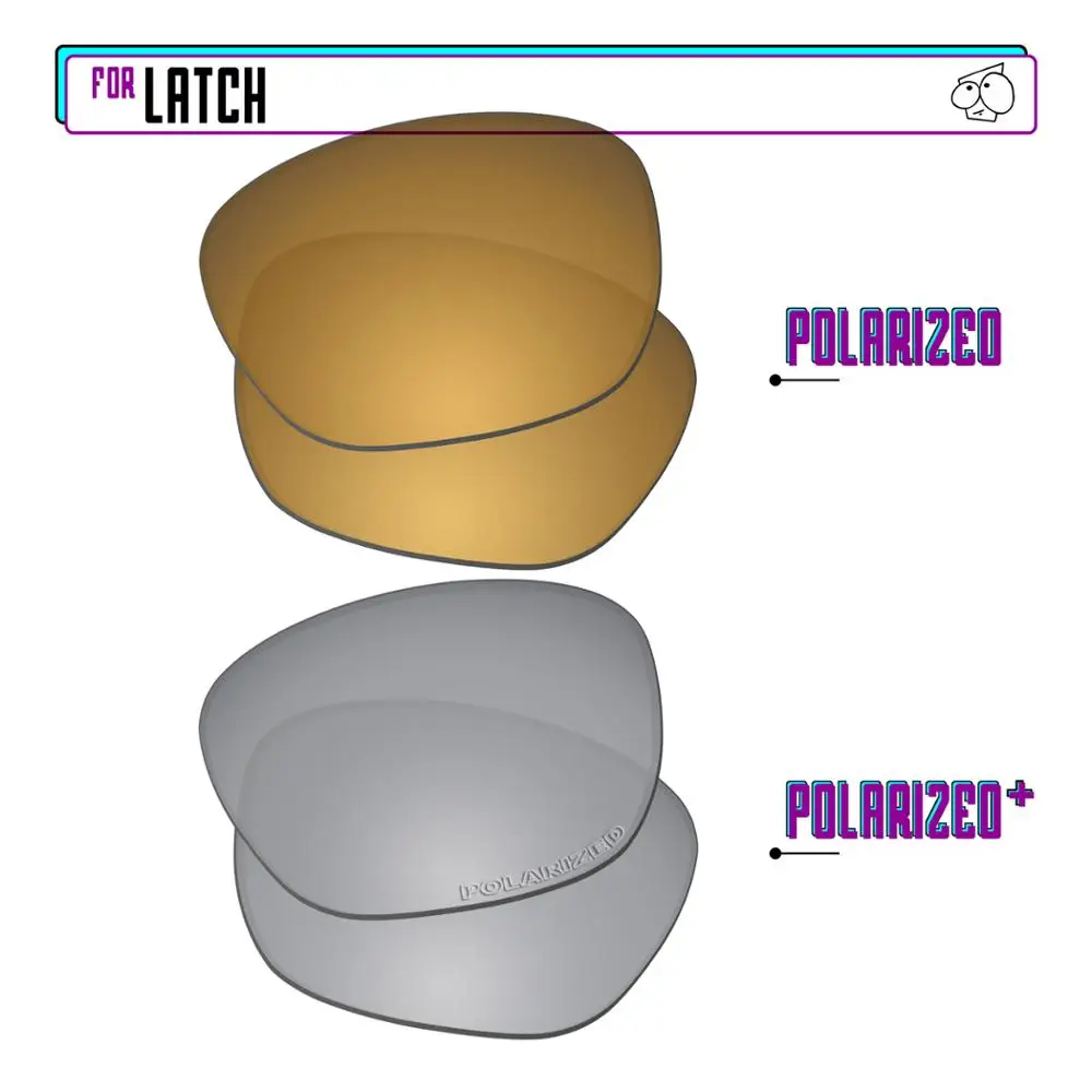 

EZReplace Polarized Replacement Lenses for - Oakley Latch Sunglasses - Sir P Plus-GunmetalP