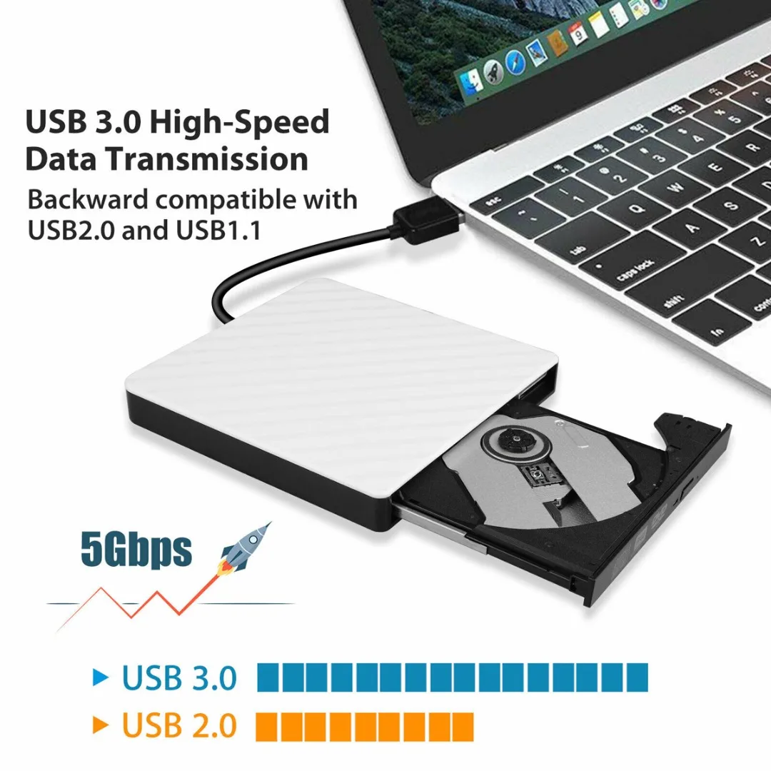 Высокоскоростной внешний DVD-привод оптический драйвер USB 3 0 Внешний DVD RW/CD ROM