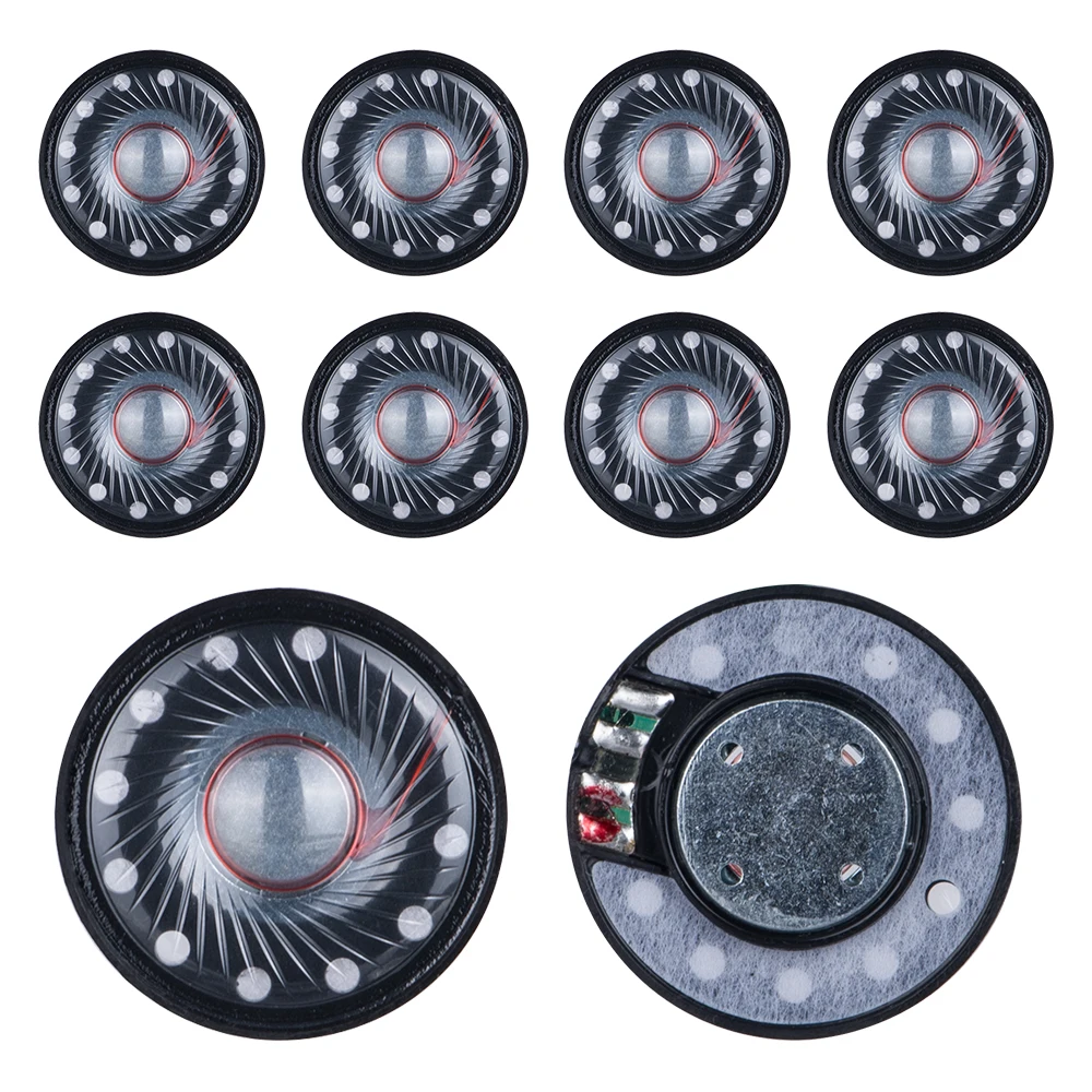 10PCS Hifi Headset Driver 40mm Headphone Speaker Unit 32 ohm Neodymium Earphone Speaker Repair Parts